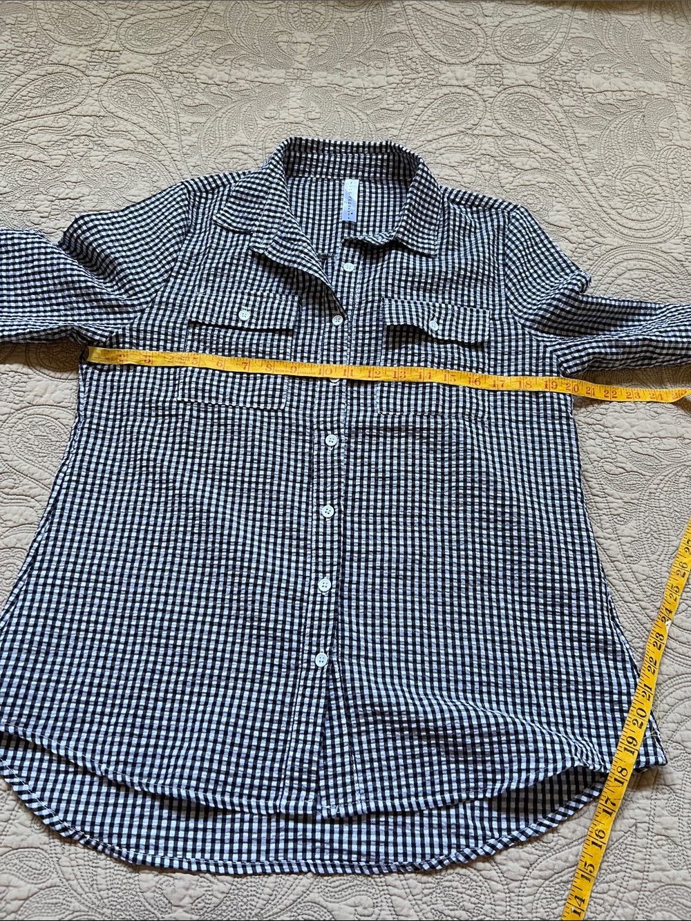Black and White Check Shirt - Picture 3 of 7